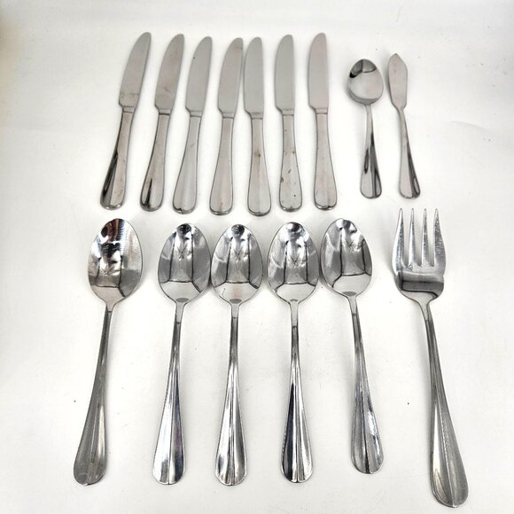 International Simplicity Flatware Dinner Spoon Knife Servers Stainless Lot 15 - Picture 3 of 9